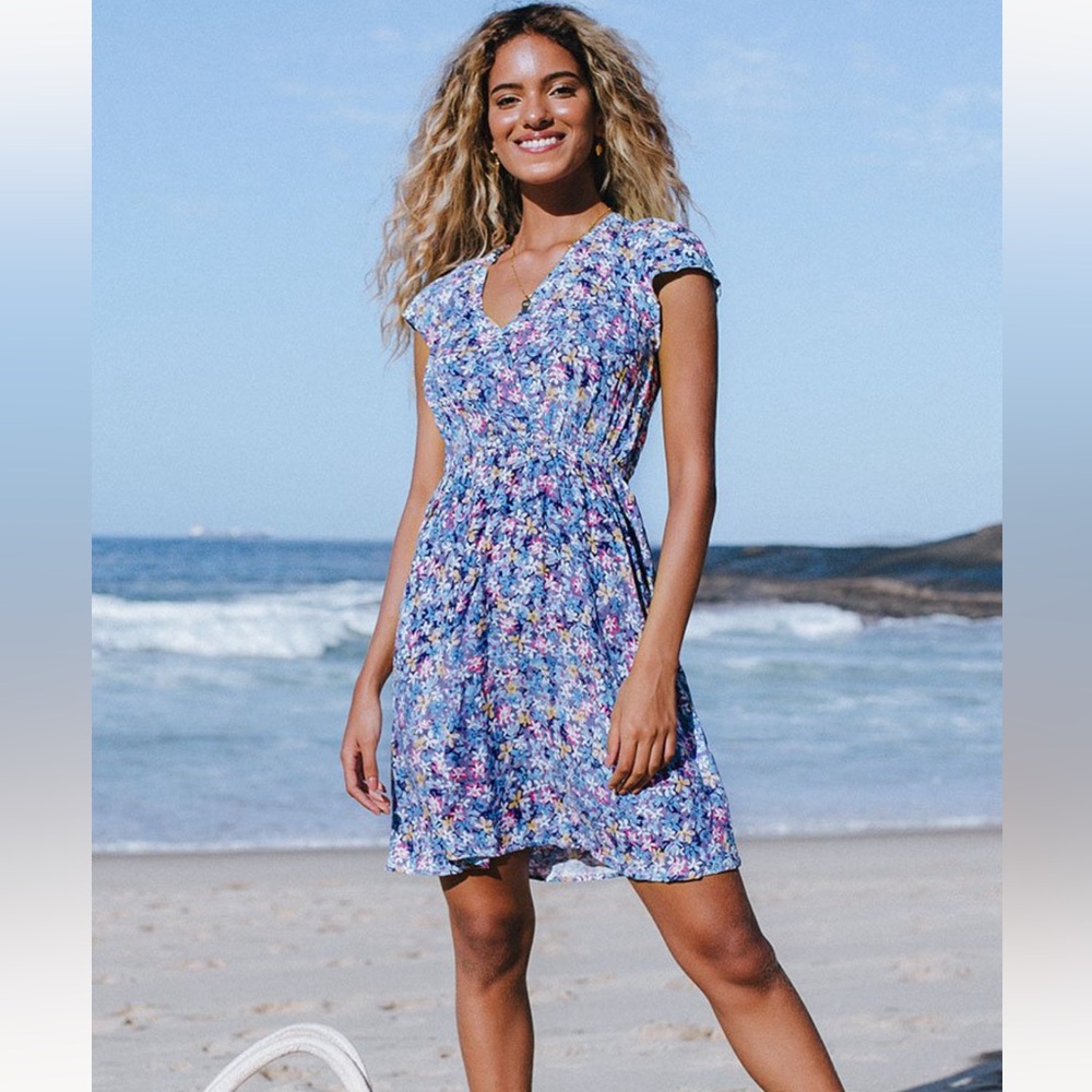CupShe Open Back Floral Mini Dress - M